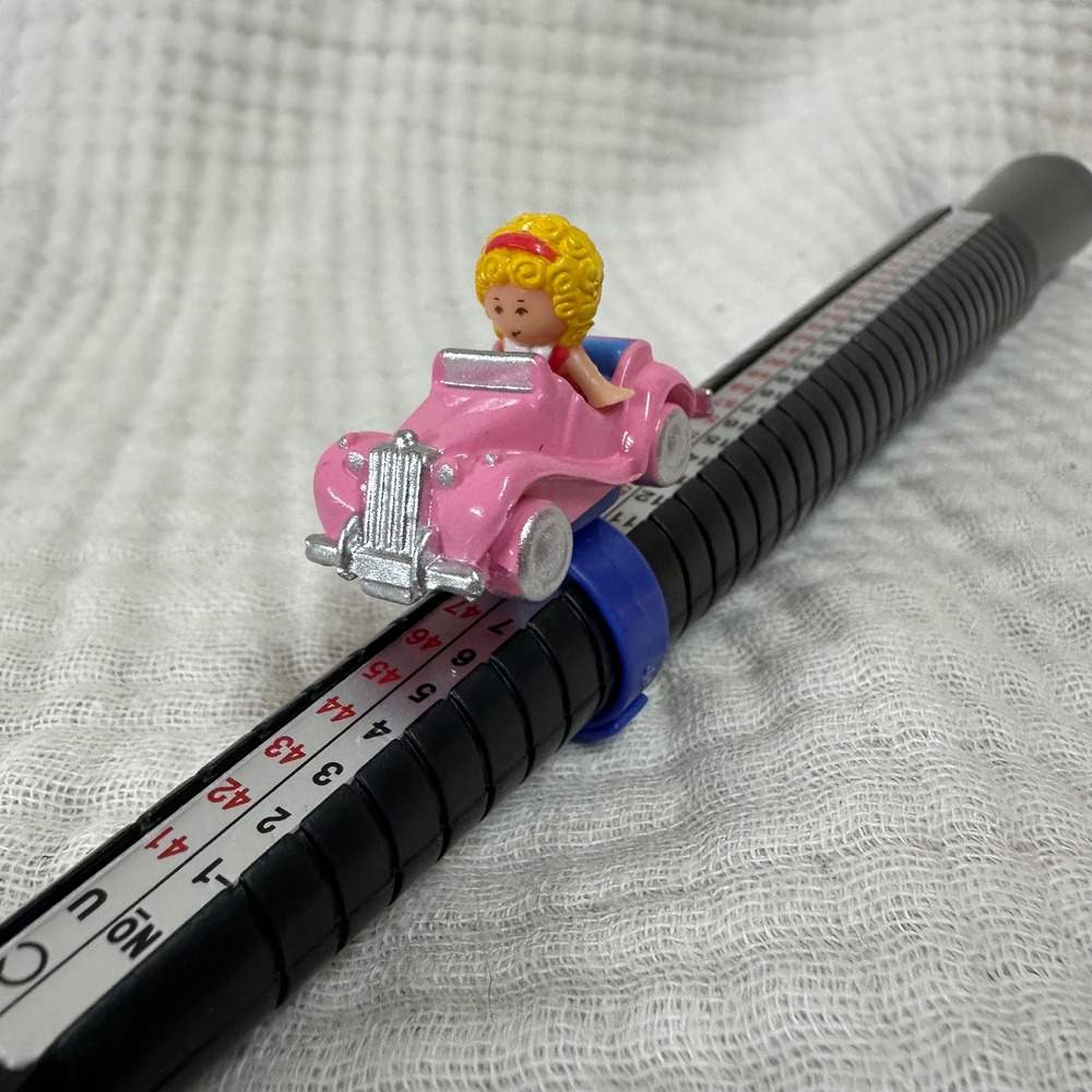 VTG Bluebird Polly Pocket 1989 Pink Variation Polly's Sports Car Ring COMPLETE